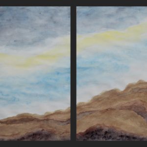 Heidrun Wettengl: Himmel & Erde (Diptychon), Acryl auf Papier, je 47,5x32 cm, 2011. Alle Rechte vorbehalten.